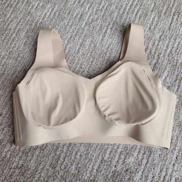 Honeylove V-Neck Bra Pullover Hardware Wire Free Removeavble Pads Nude Plus 1x - Picture 4 of 11